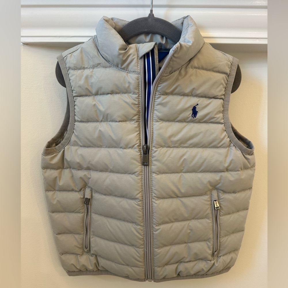 Polo Ralph Lauren Gray Puffer Vest with Polo Logo